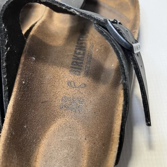 Birkenstock Gizeh Matte Black Sandals Womens Size 39 L8 M6 Thong Slides - Picture 13 of 13